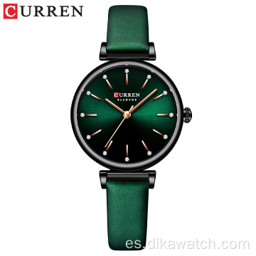 CURREN 9081 Reloj encantador retro con diamantes de imitación a la moda